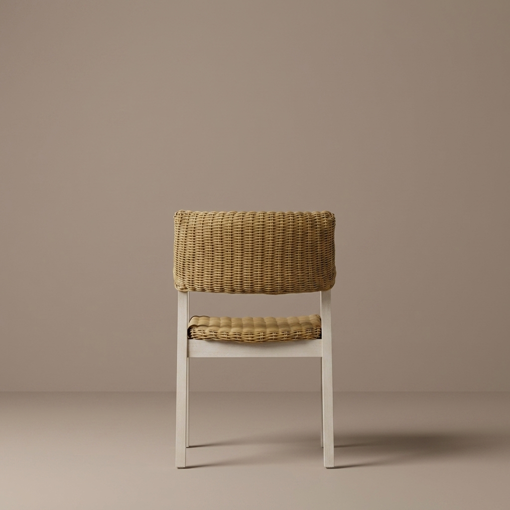 Silla Italiana - Madera y Mimbre Sintético - vista 2